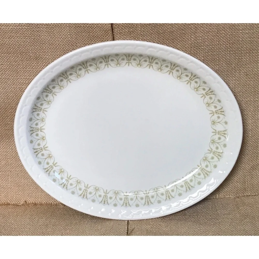 Vintage Syracuse China Classic Bronze Econoline Oval Platter Restaurant Ware